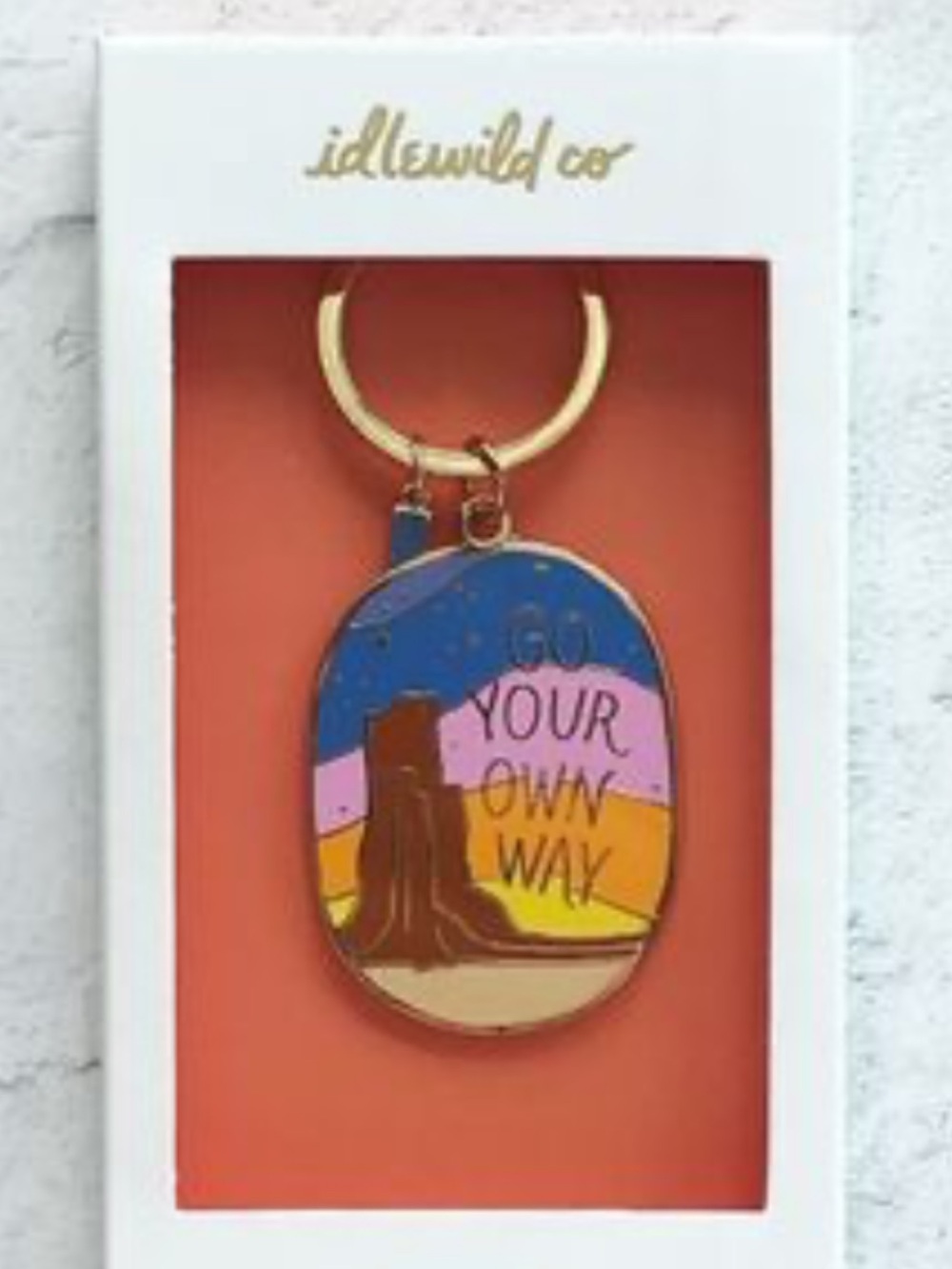 Idlewild Co. Go Your Own Way Desert Keychain